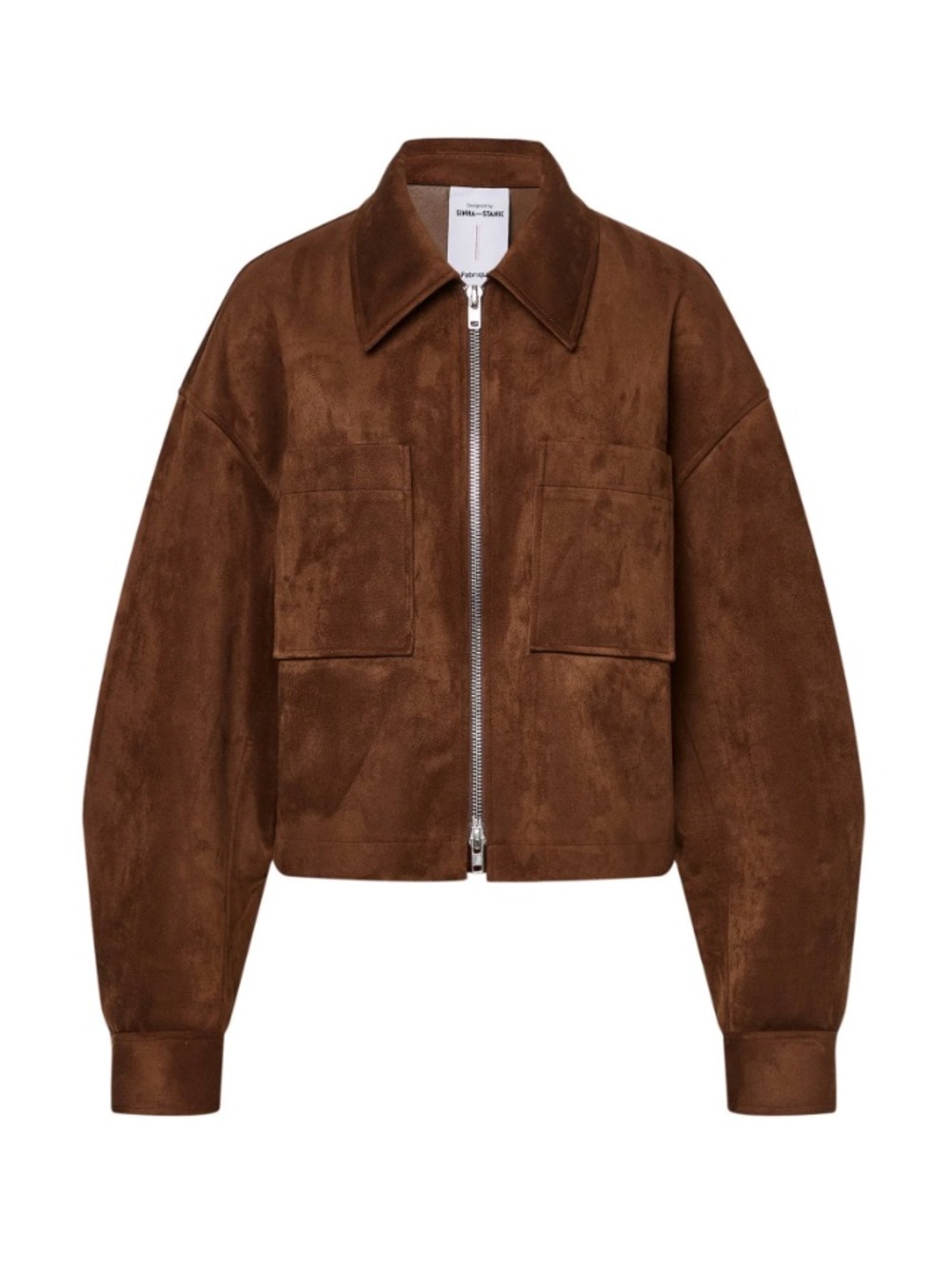 Women's Brown Suede Zip Bomber Jacket